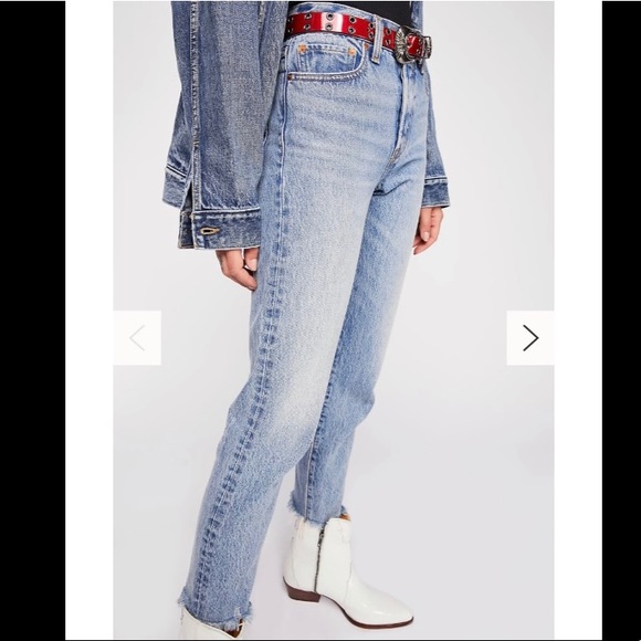 Levi’s iconic wedgie fit ankle women’s jeans frayed hem medium wash - Picture 5 of 7